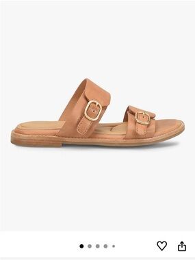 Sofft Noelle Double-Buckle Slide soft grain leather cushioned footbed women’s 9M